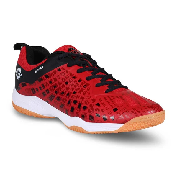 NIVIA HY-ENERGY Badminton Shoes with lightweight cushioning, high-traction sole, and non-marking outsole for superior indoor court performance.