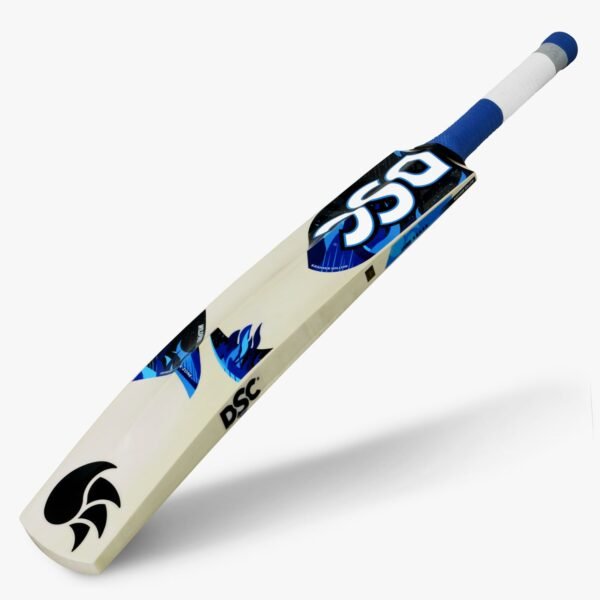 DSC Wildfire Flare Tennis Bat with sleek finish, thick edges, and cushioned grip—perfect for powerful strokes in tennis ball cricket.